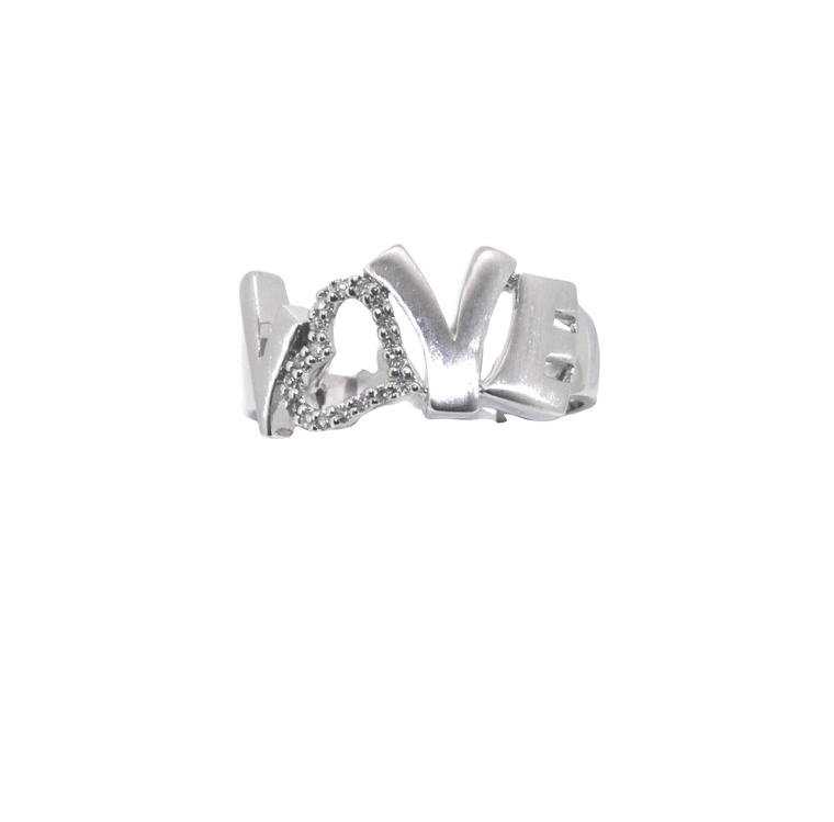 Love Diamond Ring 14k White Gold 11000922 | Shin Brothers*