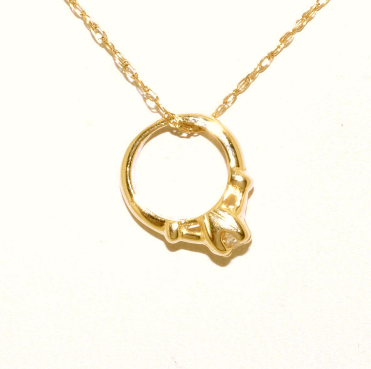 14K Yellow Gold Diamond Ring Charm 11002178 | Shin Brothers* 