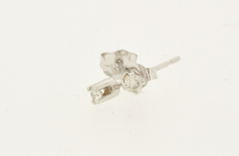 41060292 14K White Gold 0.10ct Diamond Stud Earrings