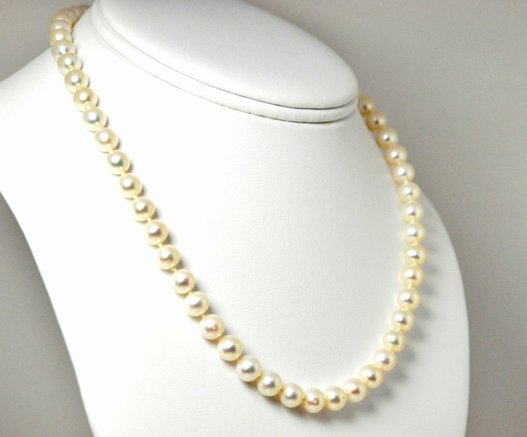 32000293 14K White Gold Freshwater Pearl Necklace