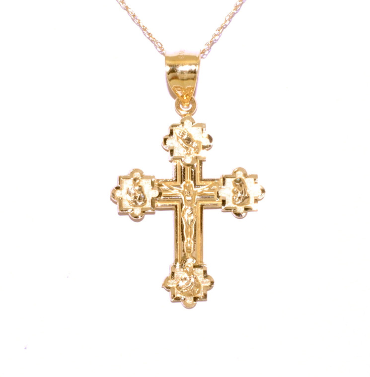 10K Yellow Gold Cross Charm 39000059  | Shin Brothers**