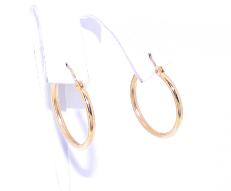 14K Yellow Gold Hoop Earrings 40001628 | Shin Brothers*