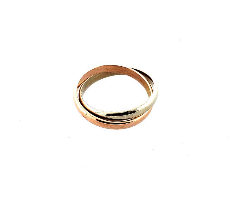 14K Two Tone Gold Double Rolling Set Of 2 Ring 10016304 | Shin Brothers* 