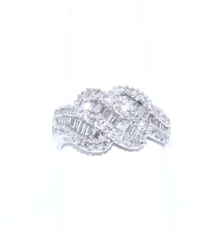 14K White Gold Fancy 0.95ct Diamond Ring 11003279  | Shin Brothers* 