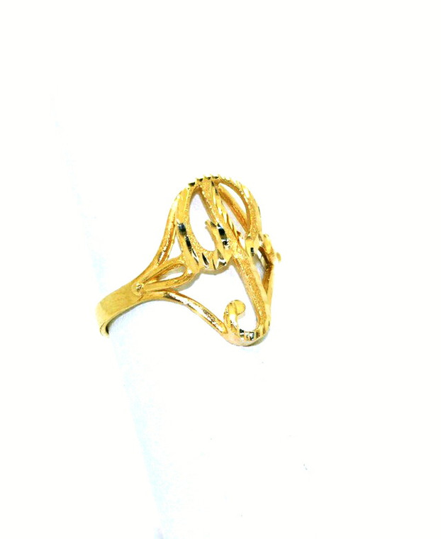 14K Yellow Gold "P" Initial Size 6  Ring 10016299 By Shin Brothers*