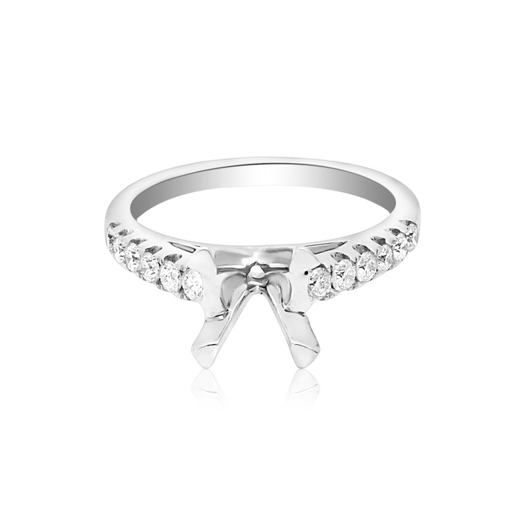 14K White Gold 0.35 ct Diamond Engagement Ring Setting 11003281  | Shin Brothers* 