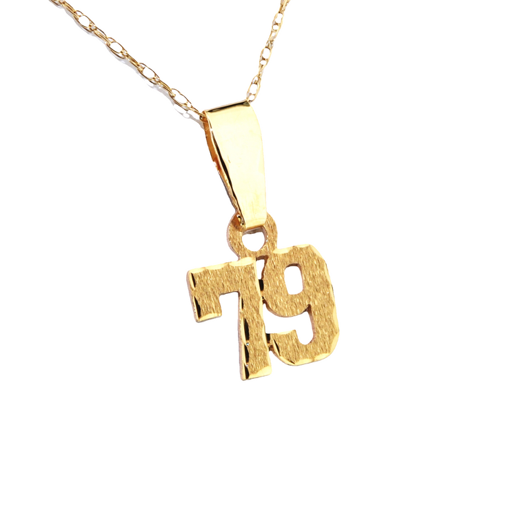 14K Yellow Gold Number 79 Charm 50002452  | Shin Brothers * 