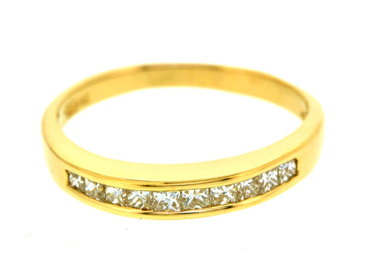 14K Yellow Gold Princess Diamond Size 9.5 Wedding Band 11001979 | Shin Brothers ** 