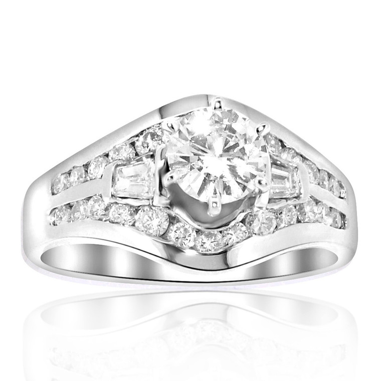 14K White Gold EGL Certified 0.50ct Diamond Engagement Ring 11002804  By Shin Brothers*