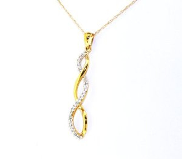 10K Yellow Gold 0.25ct Diamond Twist Charm 59110020 | Shin Brothers*