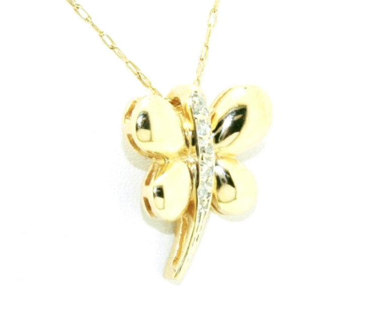 14K Yellow Gold Diamond Dragonfly Charm 51001447 | Shin Brothers*