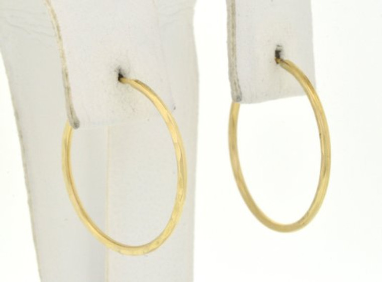 14K Yellow Gold Endless Hoop Earrings 40001707 By Shin Brothers *