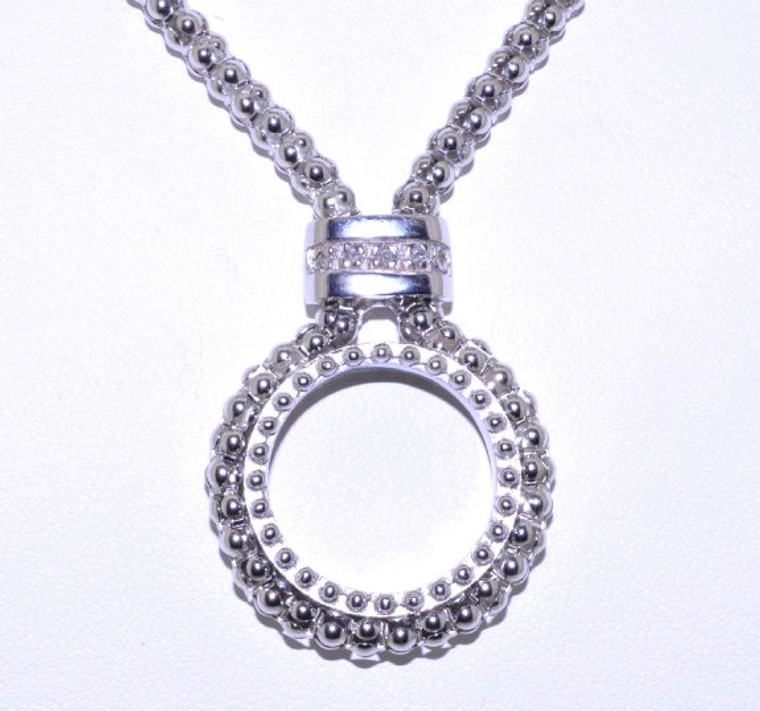 83010389 Sterling Silver Diamond Necklace