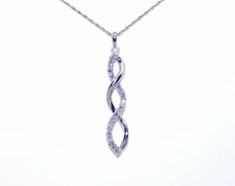 10K White Gold Diamond Pendant 59000130 | Shin Brothers* 