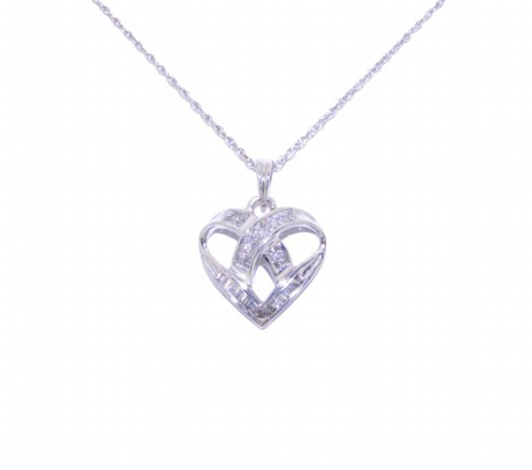 14K White Gold 0.5ct Diamond Heart Charm 51001481 | Shin Brothers*