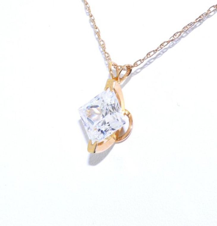 52000623 14K Yellow Gold Fancy CZ Charm