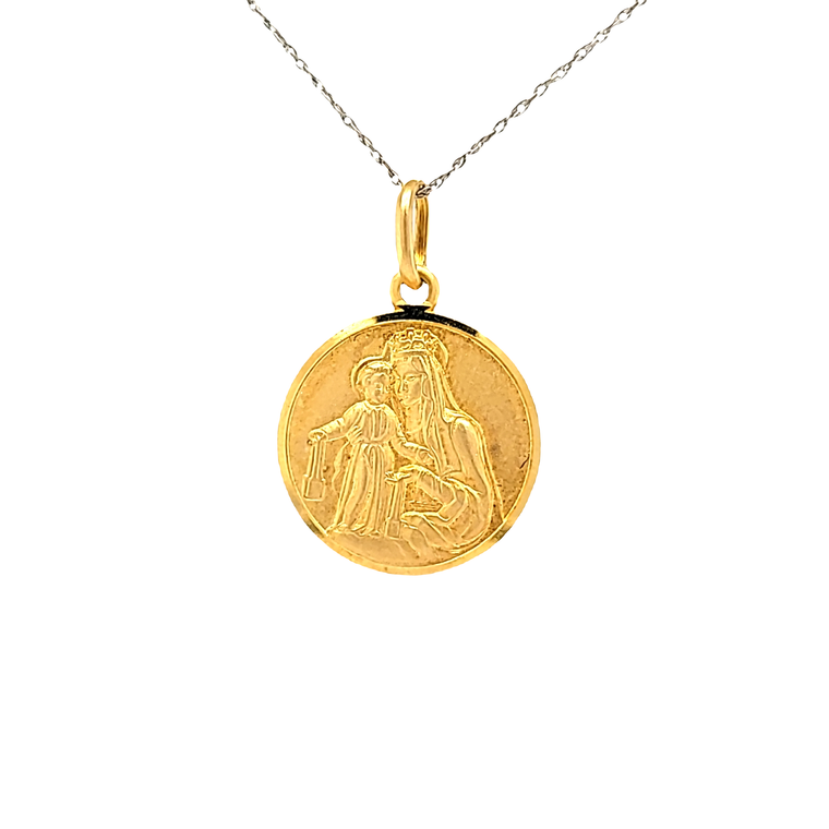 50000021 14K Yellow Gold Mary and Child Charm