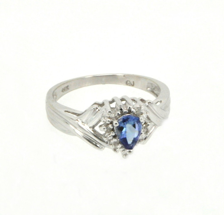  14K White Gold Diamond Tanzanite Ring  12002052  | Shin Brothers* 