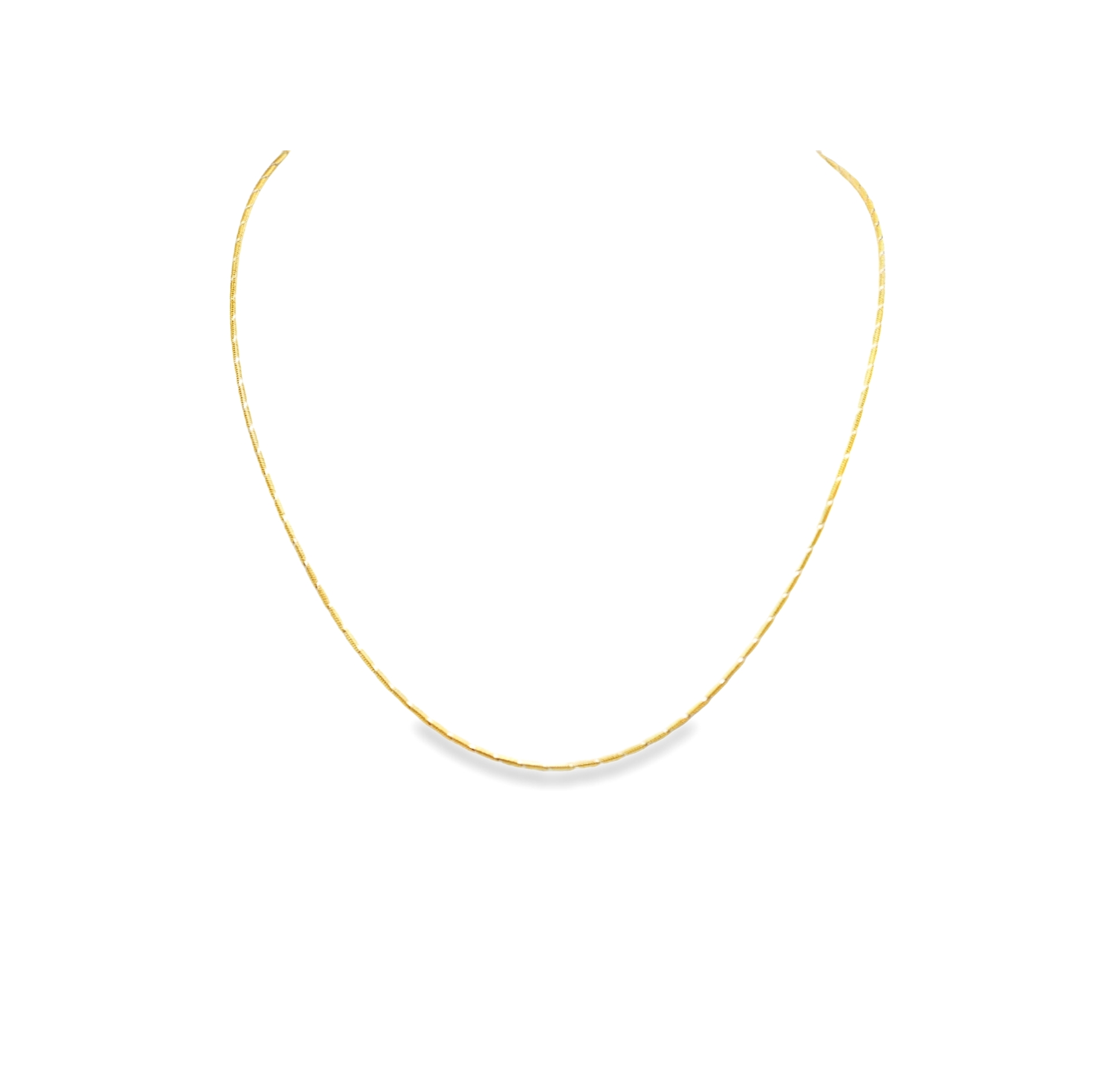 14K Two Tone Gold 16" Snake Chain 30002224 | Shin Brothers* 