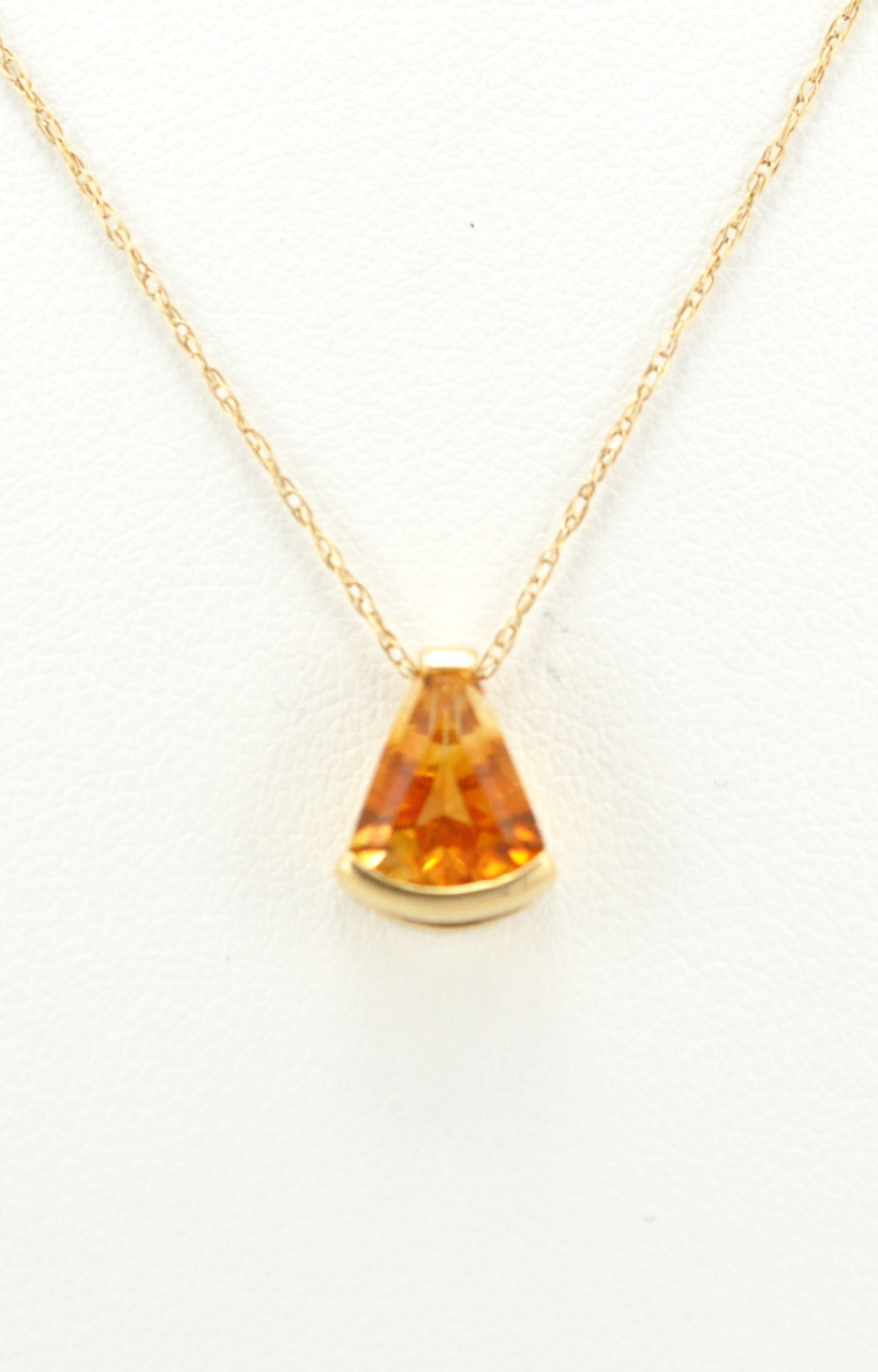 52001428 14K Yellow Gold Citrine Slide Charm 52001428 14K Yellow Gold Citrine Slide Charm