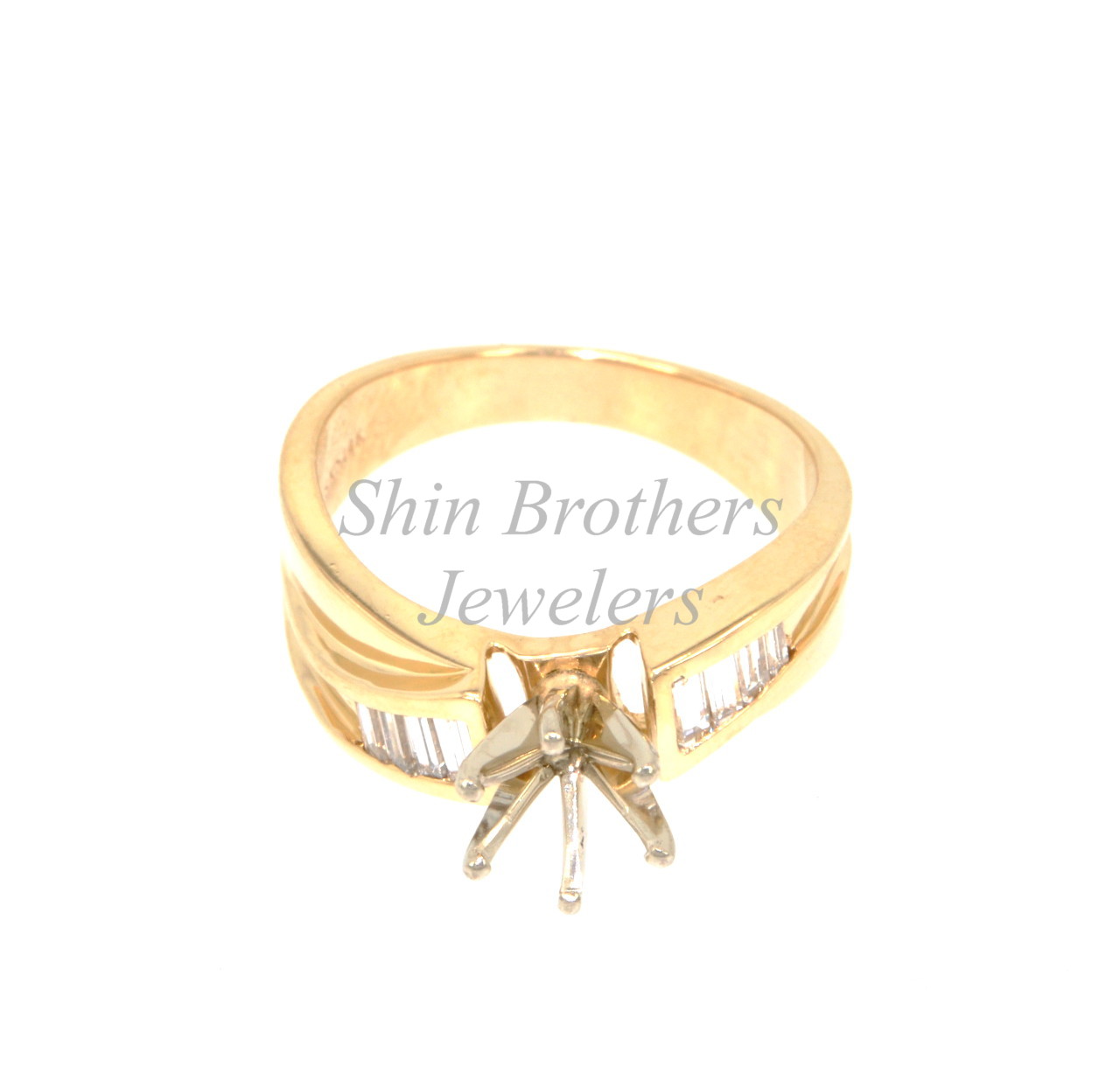 14K Yellow Gold 0.40 ct Diamond Engagement Ring Settings** 14K Yellow Gold 0.40 ct Diamond Engagement Ring Settings**