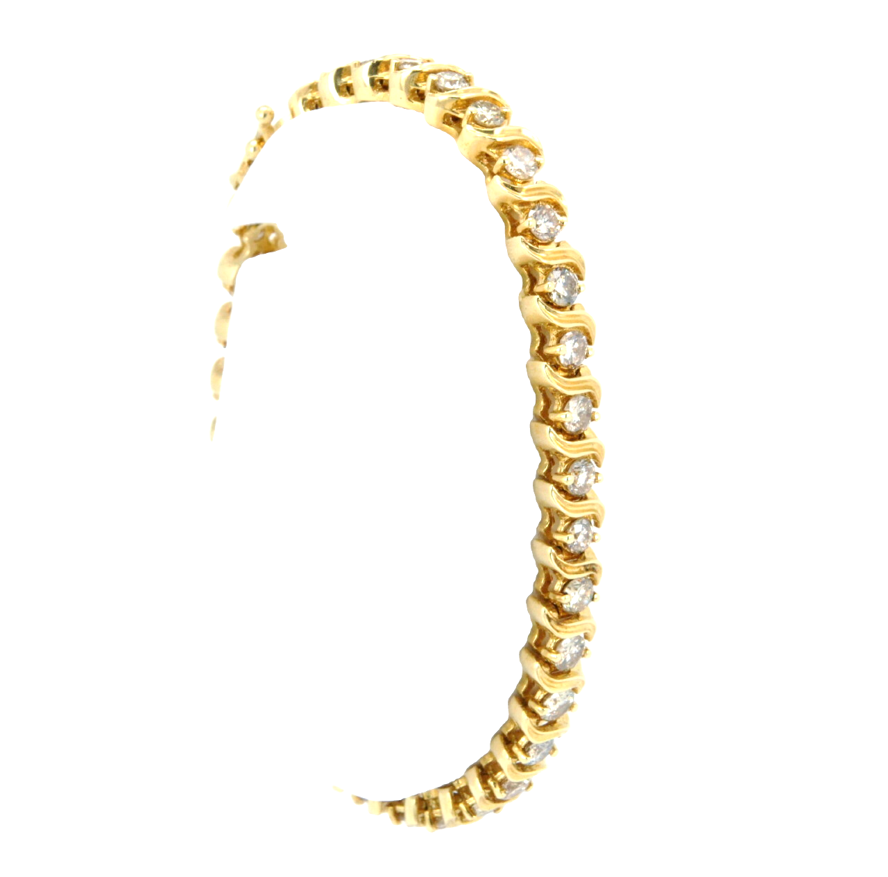 14K Yellow Gold 3.5ctw Diamond Tennis Bracelet 21000376 | Shin Brothers*