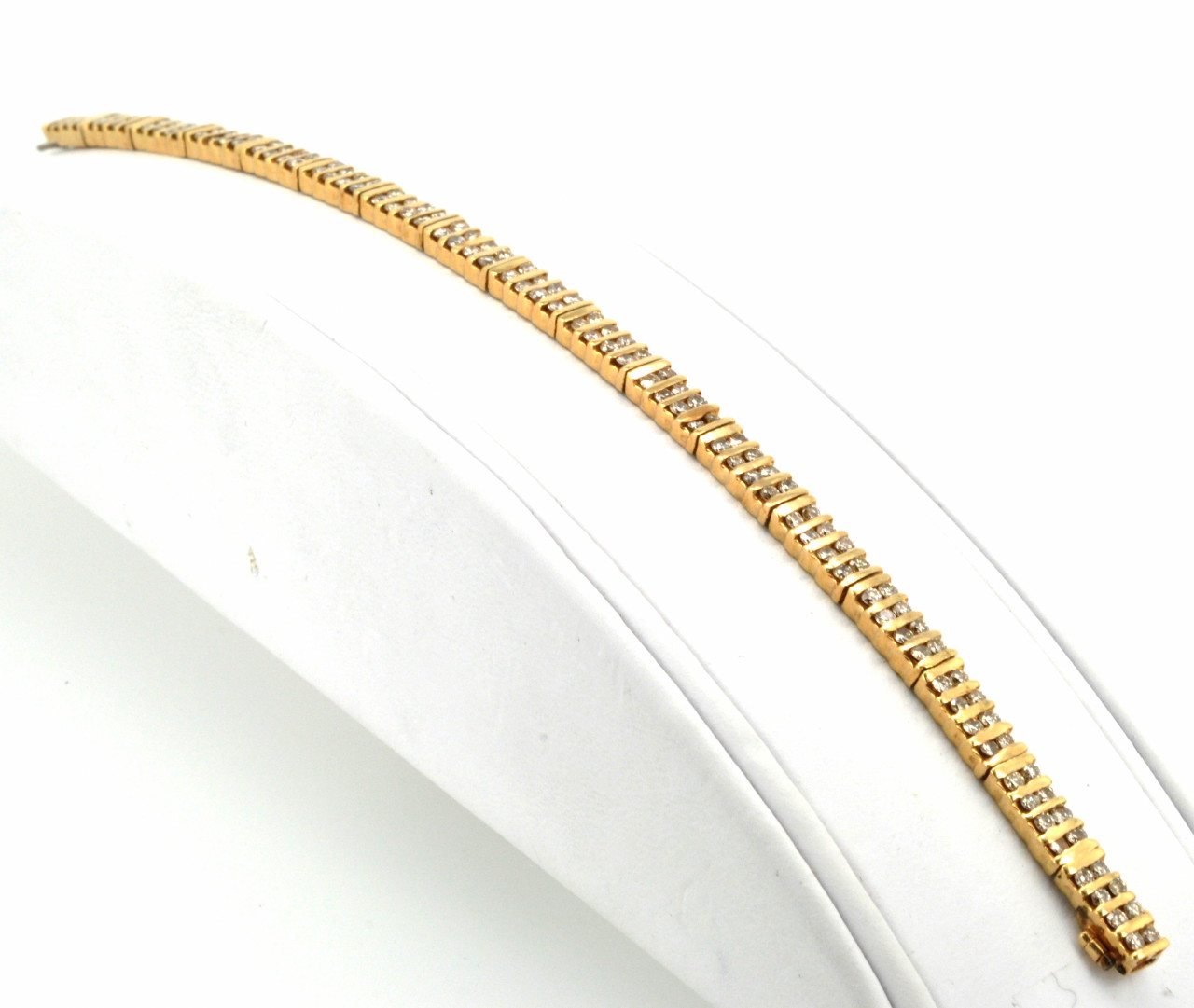 14K Yellow Gold 4.08ct Diamond 7" Tennis Bracelet 21000246 | Shin Brothers*