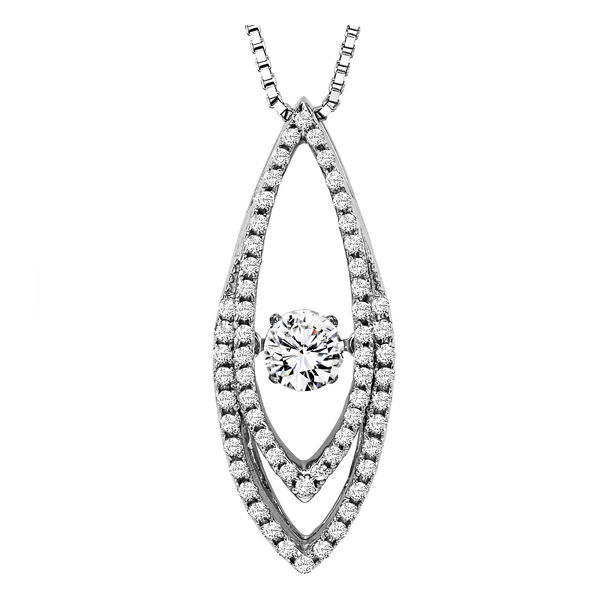 14K White Gold 18" Rhythm of Love 0.63ct Diamond Necklace 31000492 | Shin Brothers*
