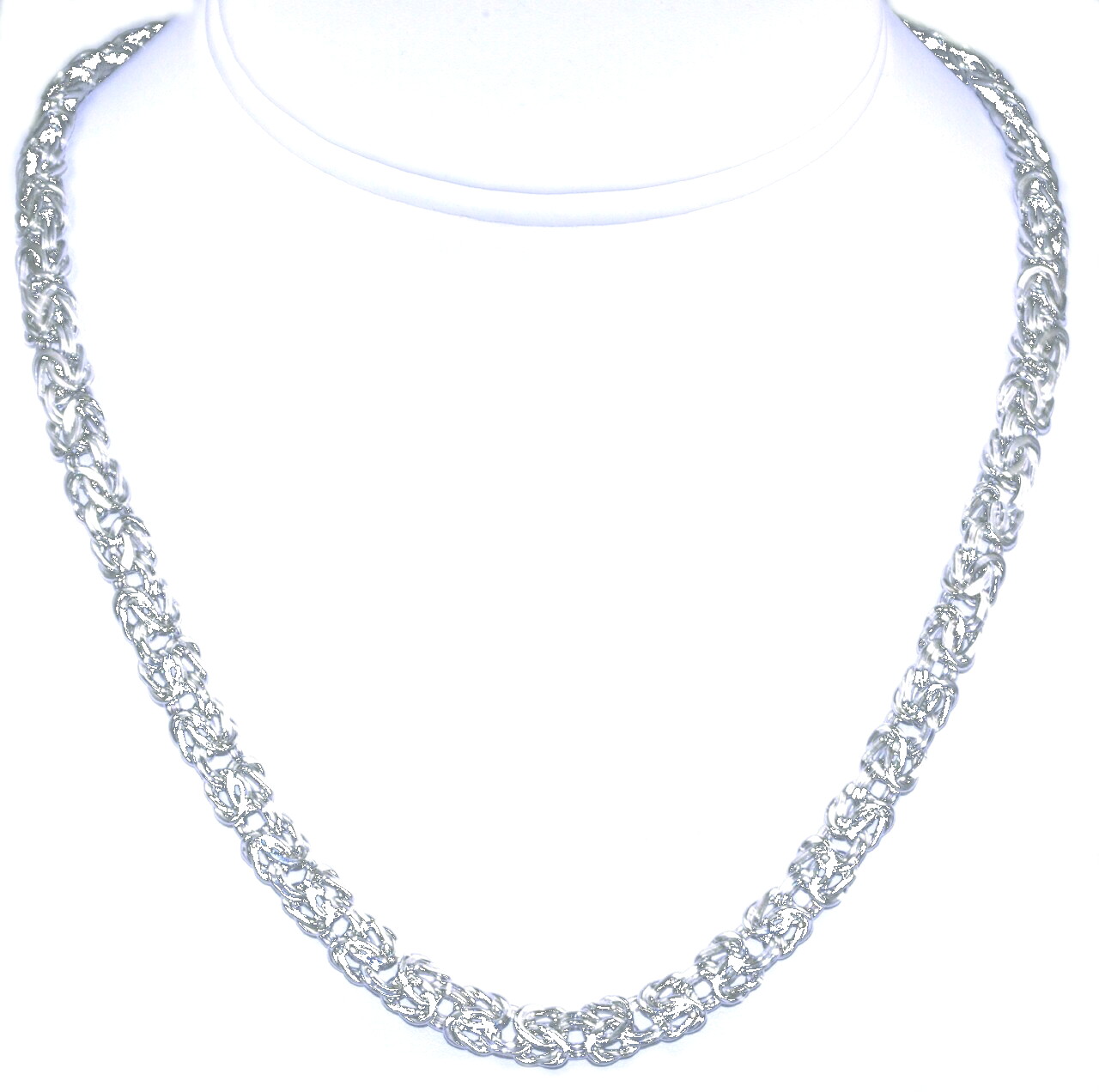 14K White Gold 18.25" Byzantine Chain 30002276 | Shin Brothers