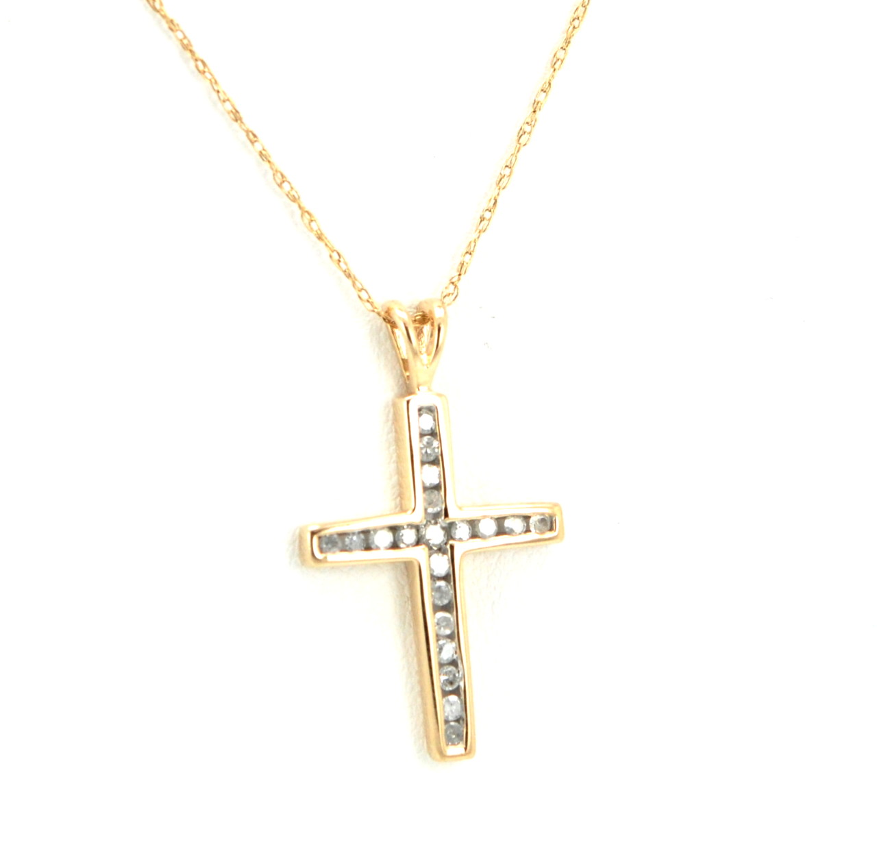 10K Yellow Gold 0.40ctw Diamond Cross Pendant 59000169