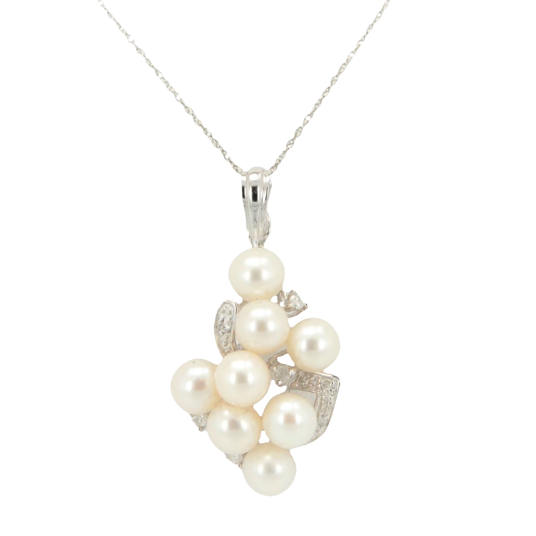 14K White Gold Pearl and Diamond Charm 52000370 14K White Gold Pearl and Diamond Charm 52000370