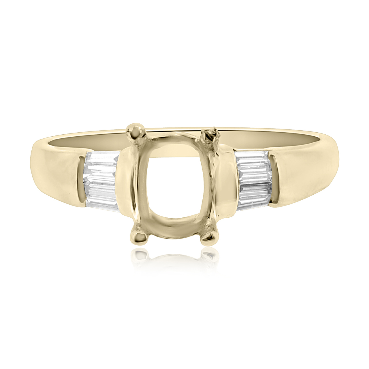 18K Yellow Gold 0.16ctw Diamond Engagement Ring Setting 11003779    By Shin Brothers*