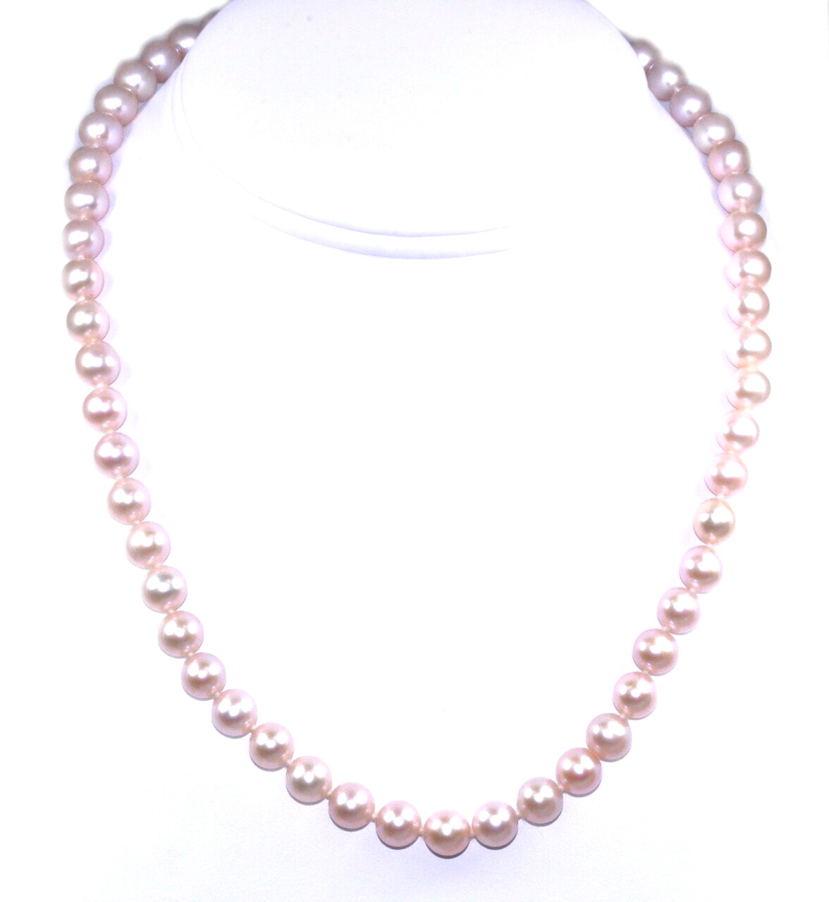 14K White Gold 18" Fresh Water Pink Pearl Necklace 32000379 | Shin Brothers* 14K White Gold 18" Fresh Water Pink Pearl Necklace 32000379 | Shin Brothers*