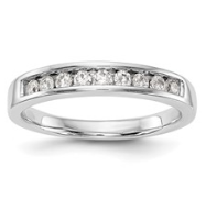 14K White Gold CZ Wedding Band 12000105**