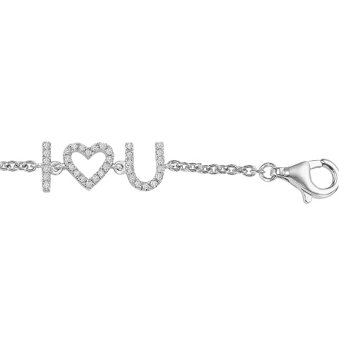 Silver & Diamond ILU Bracelet 82010420 By Shin Brothers