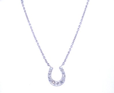 14K White Gold Diamond Horseshoe Necklace 31000414 14K White Gold Diamond Horseshoe Necklace 31000414