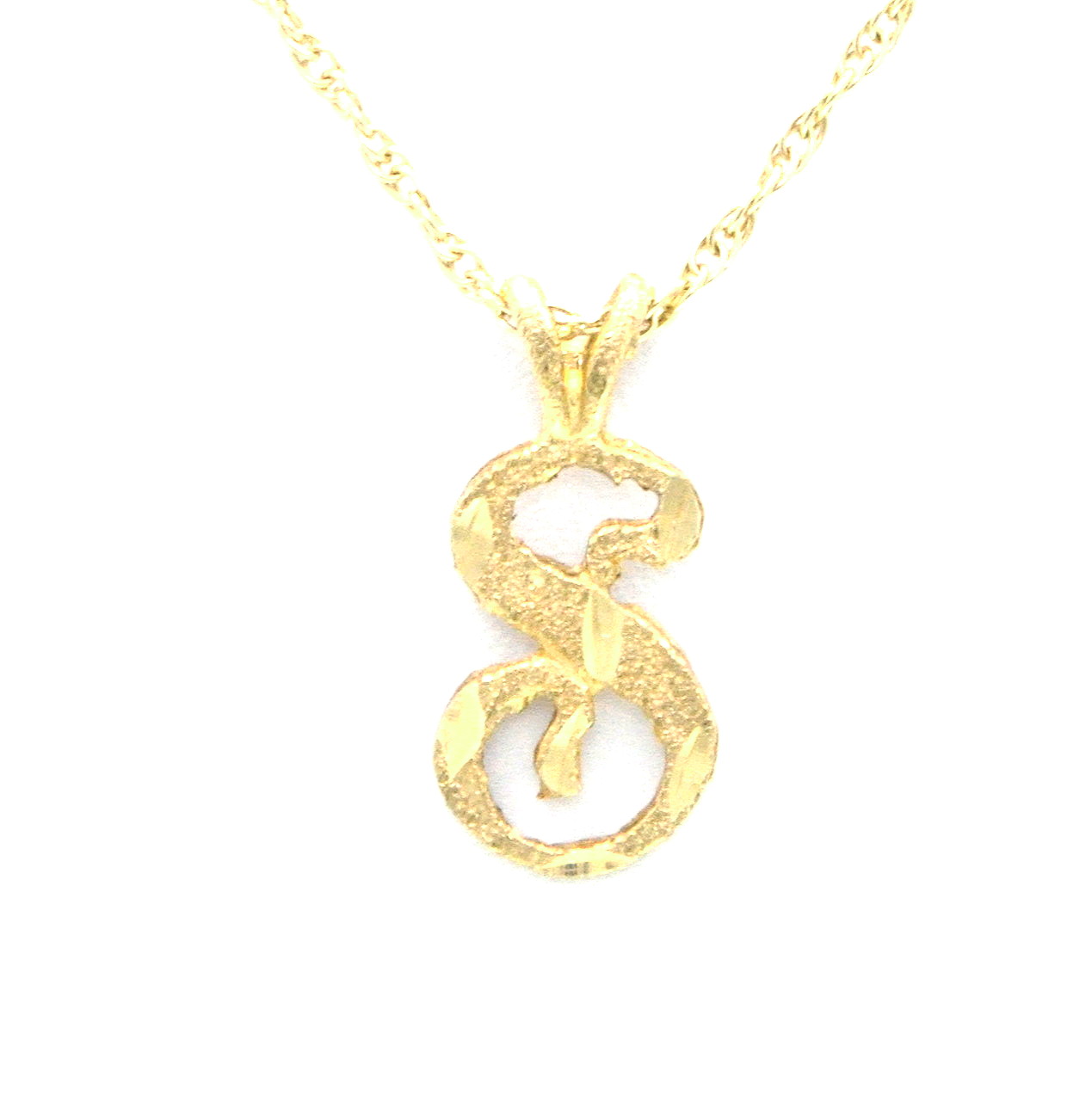 14K Yellow Gold "S" Initial Charm 50000283