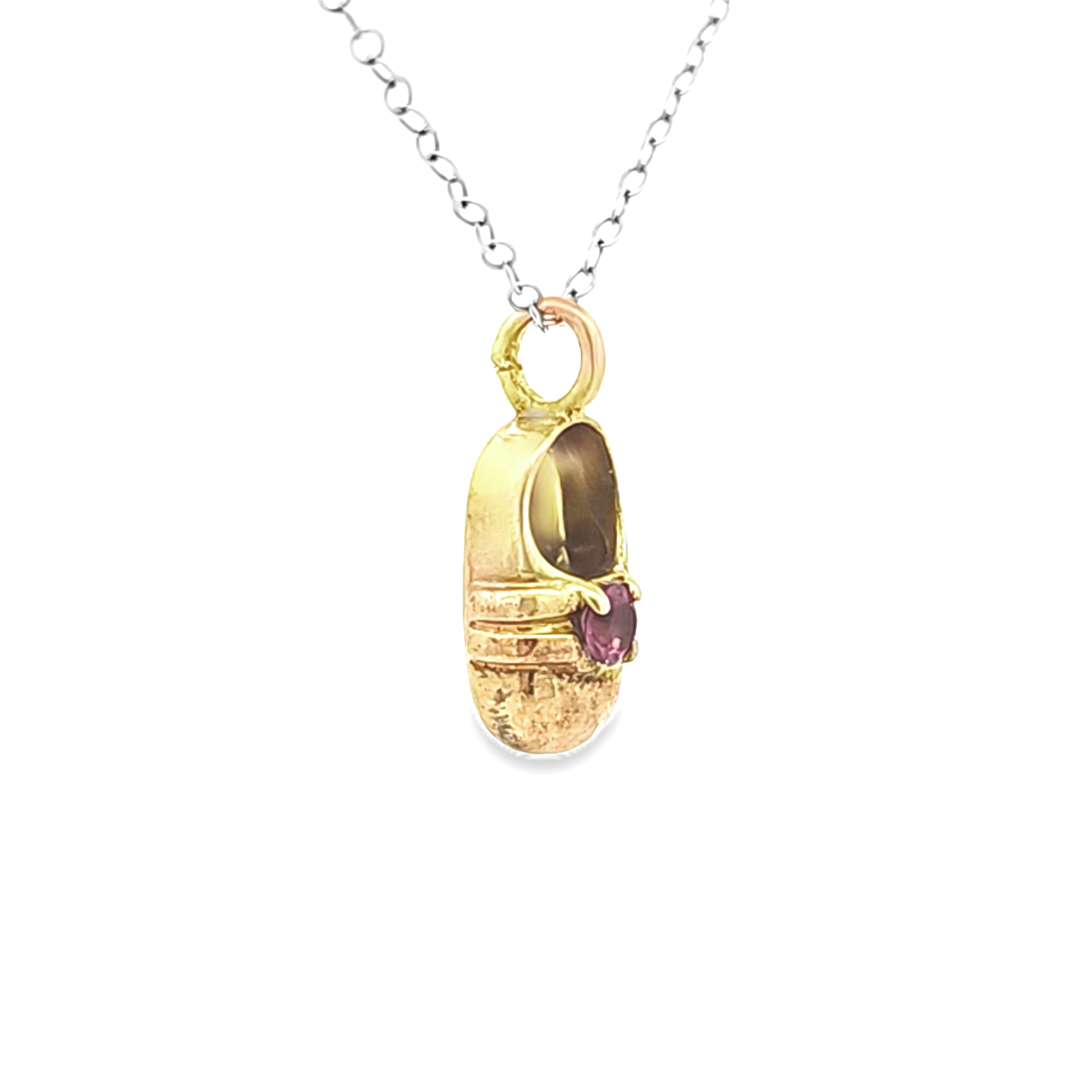 14k Gold Pink Cubic zirconia Shoe Charm 52000811**