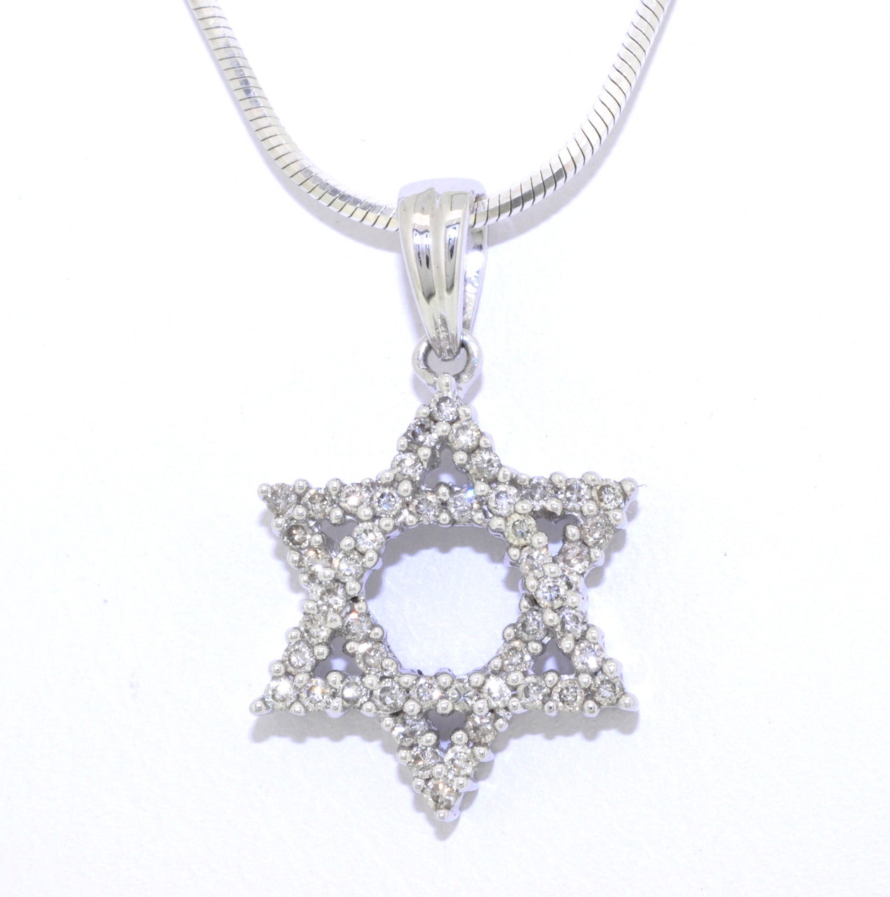 14K White Gold Diamond Star of David Charm 51001660 14K White Gold Diamond Star of David Charm 51001660