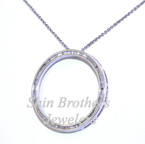 14K White Gold Diamond Circle of Love Pendant With 18" Box Chain 51000831