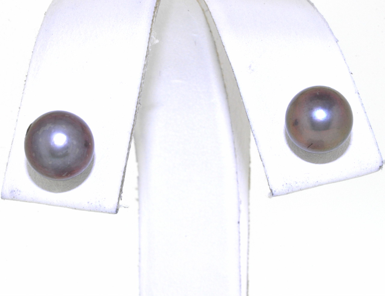 14K Yellow Gold Black Pearl Stud Earrings 42002278