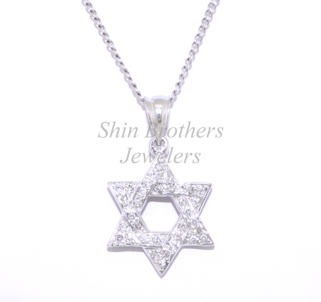 14K White Gold Diamond Star of David Charm 51001688 | Shin Brothers* 14K White Gold Diamond Star of David Charm 51001688 | Shin Brothers*