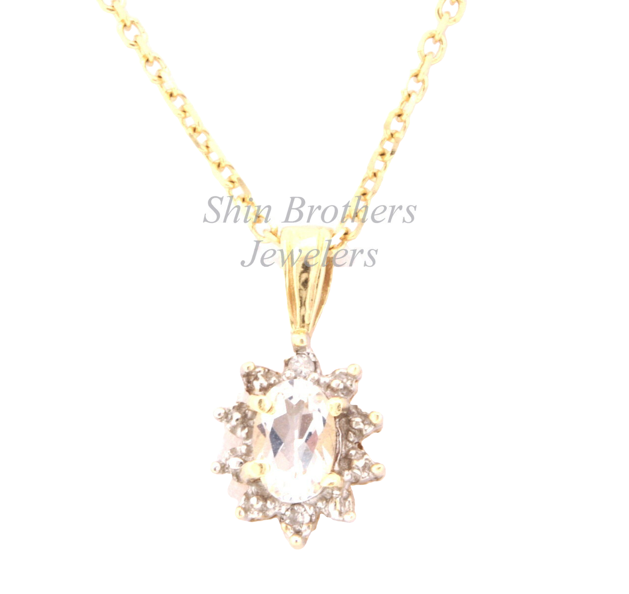 14K Yellow Gold Aquamarine Charm 52000938 | Shin Brothers* 14K Yellow Gold Aquamarine Charm 52000938 | Shin Brothers*