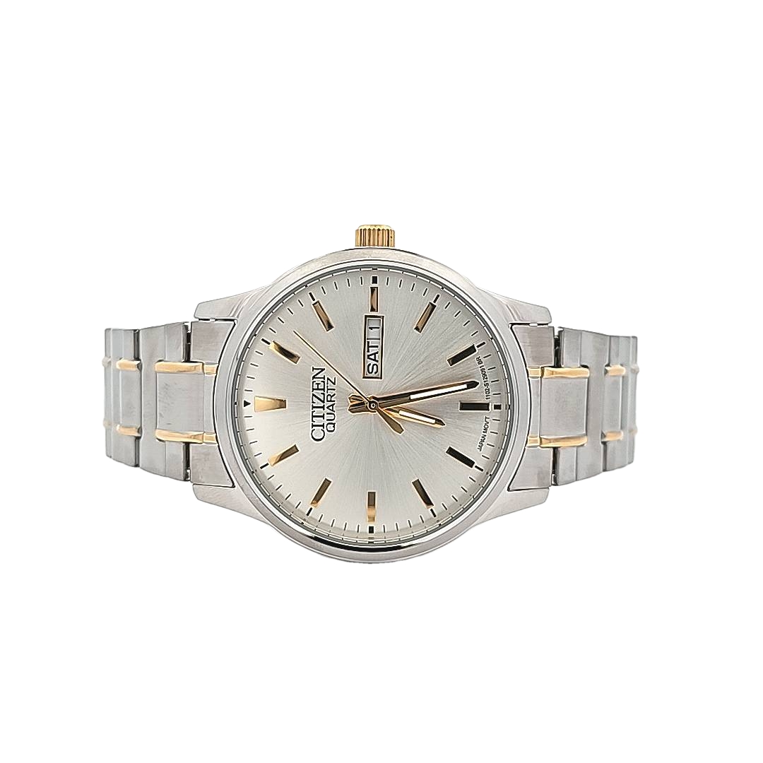 Citizen BF0614-90A Men's Easy Reader Silver Dial Two Tone Expansion Steel Band Watch 60000843 | Shin Brothers* 