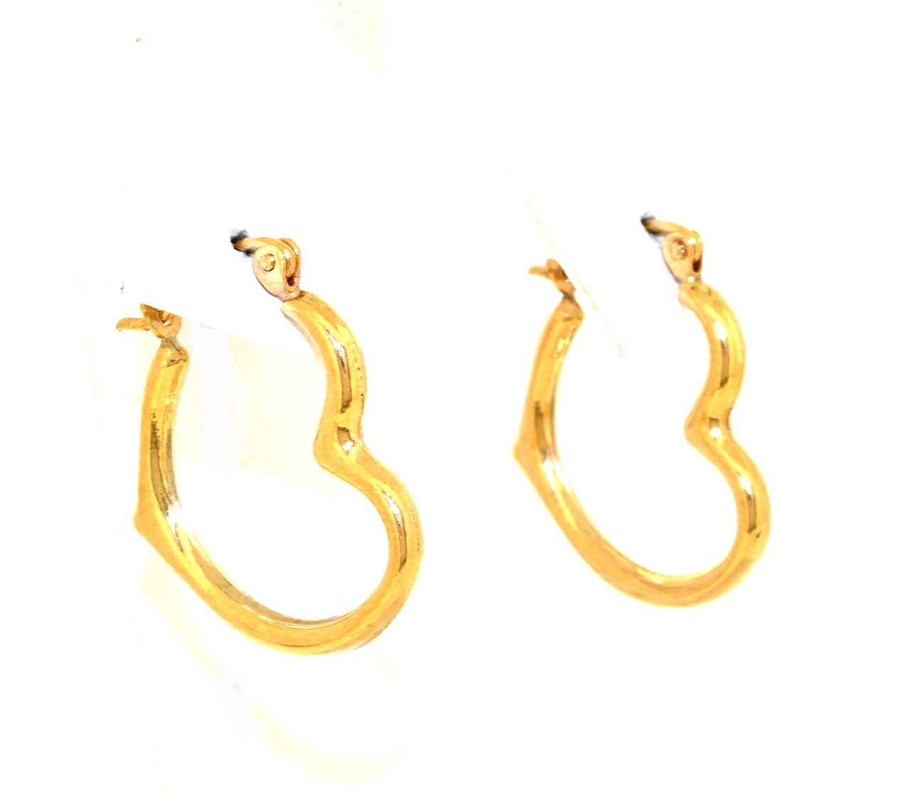 14K Yellow Gold Fancy Heart Hoop Earrings 40002134 | Shin Brothers* 14K Yellow Gold Fancy Heart Hoop Earrings 40002134 | Shin Brothers*