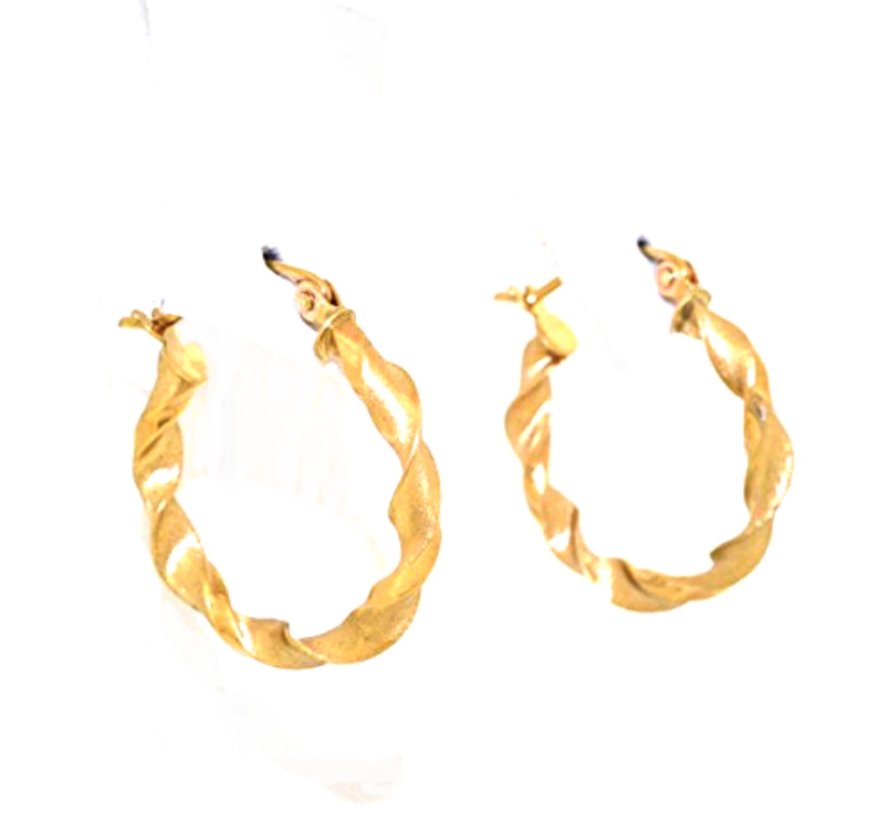 14K Yellow Gold Twisted Hoop Earrings 40002146 | Shin Brothers* 14K Yellow Gold Twisted Hoop Earrings 40002146 | Shin Brothers*