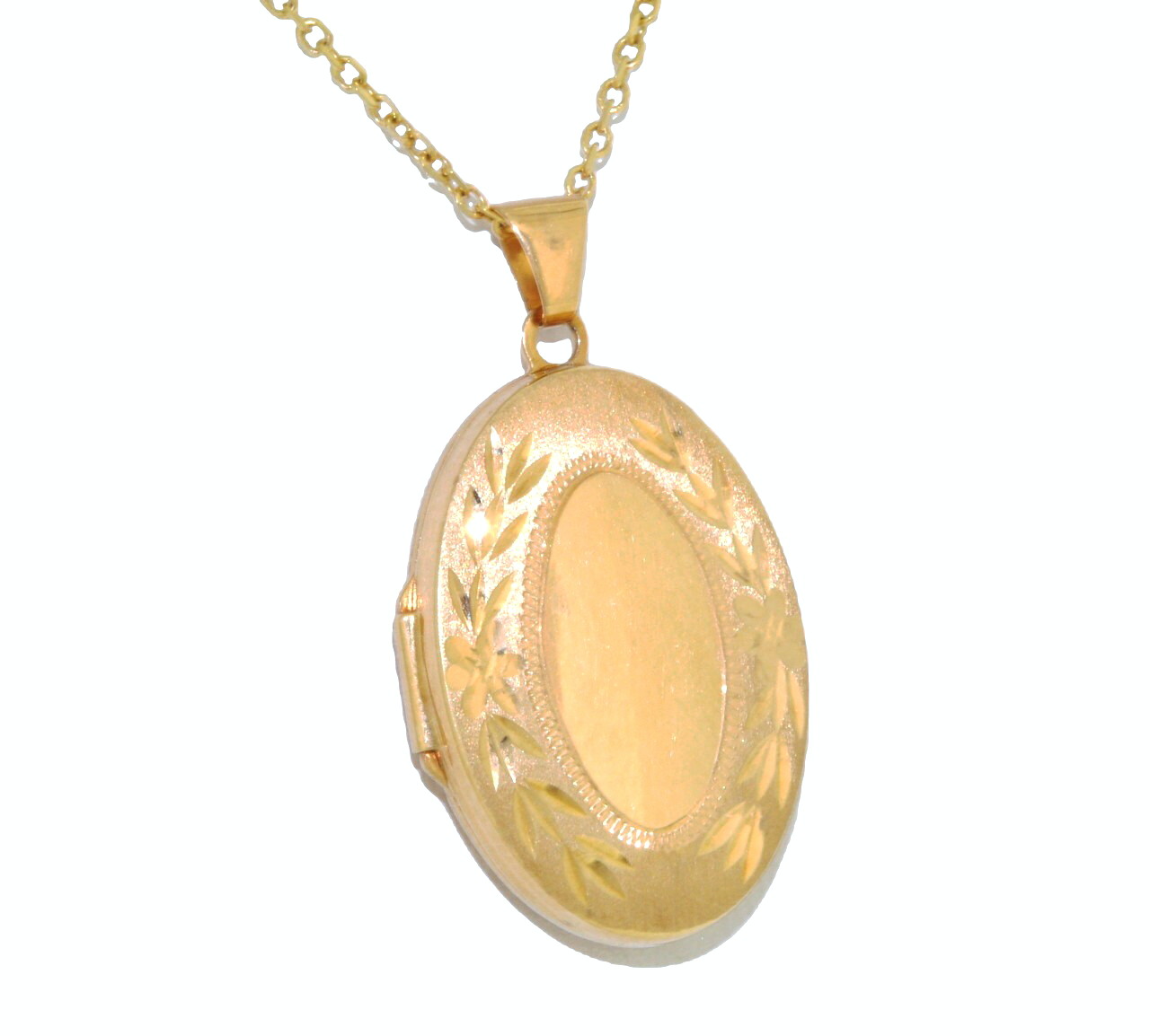 14K Yellow Gold Oval Shape Picture Locket Pendant 50002961 | Shin Brot****hers* 