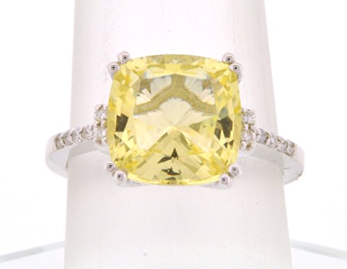 14K White Gold Diamond and Citrine Ring 12002438 | Shin Brothers* 14K White Gold Diamond and Citrine Ring 12002438 | Shin Brothers*