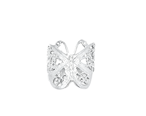 Sterling Silver Diamond Butterfly Ring 81110007 | Shin Brothers Inc Sterling Silver Diamond Butterfly Ring 81110007 | Shin Brothers Inc