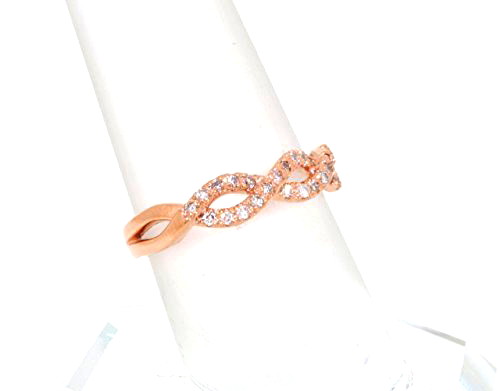 14K Pink Gold Diamond Stackable Ring 11005091  | Shin Brothers*  14K Pink Gold Diamond Stackable Ring 11005091  | Shin Brothers*